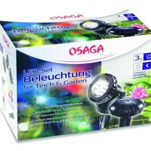 Highlight Osaga 3er Set LED-Beleuchtung für Teich & Garten, 12 V, OTB2, bunt